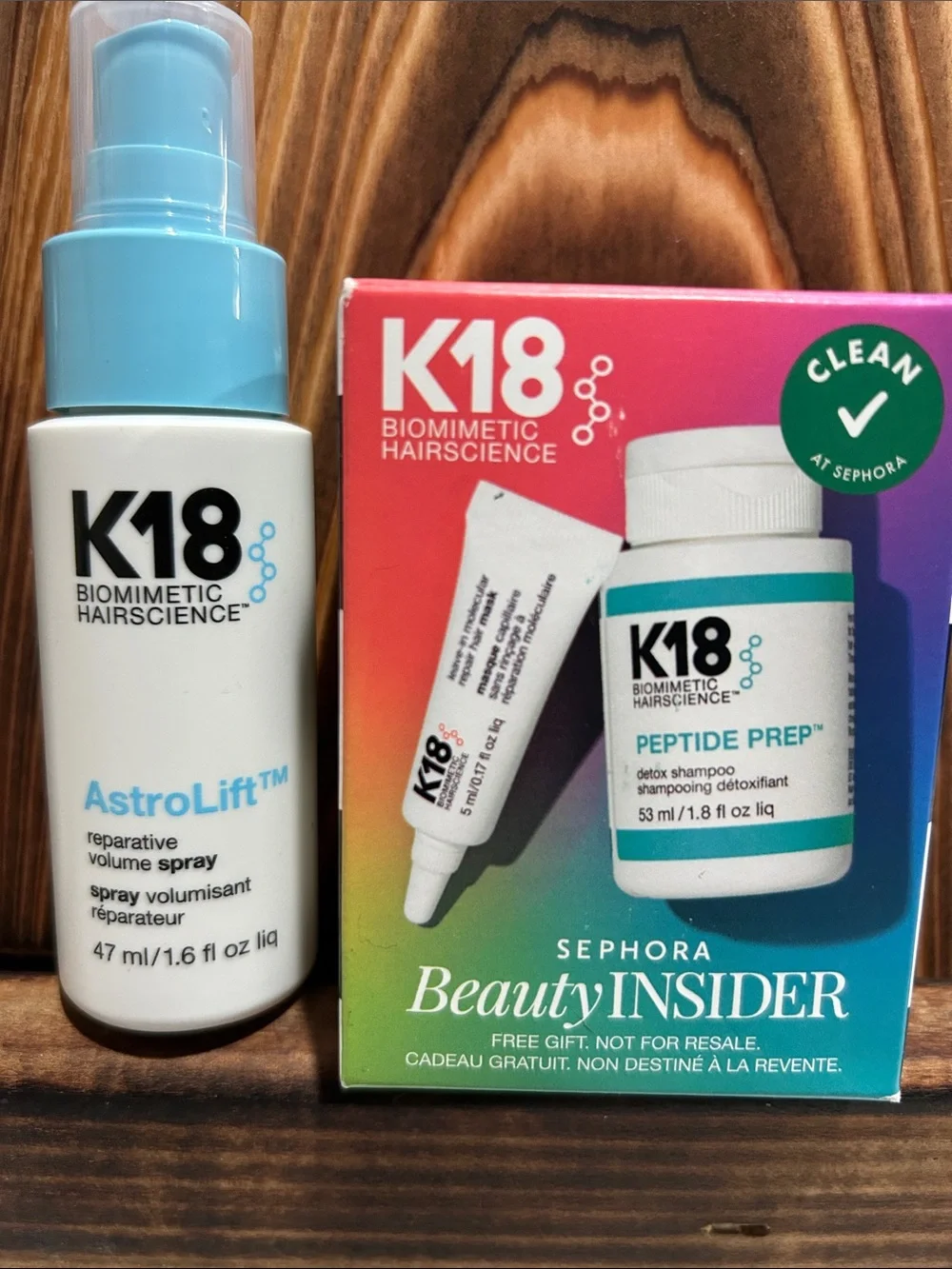 K18 AstroLift Reparative Volume Spray — Blue/White